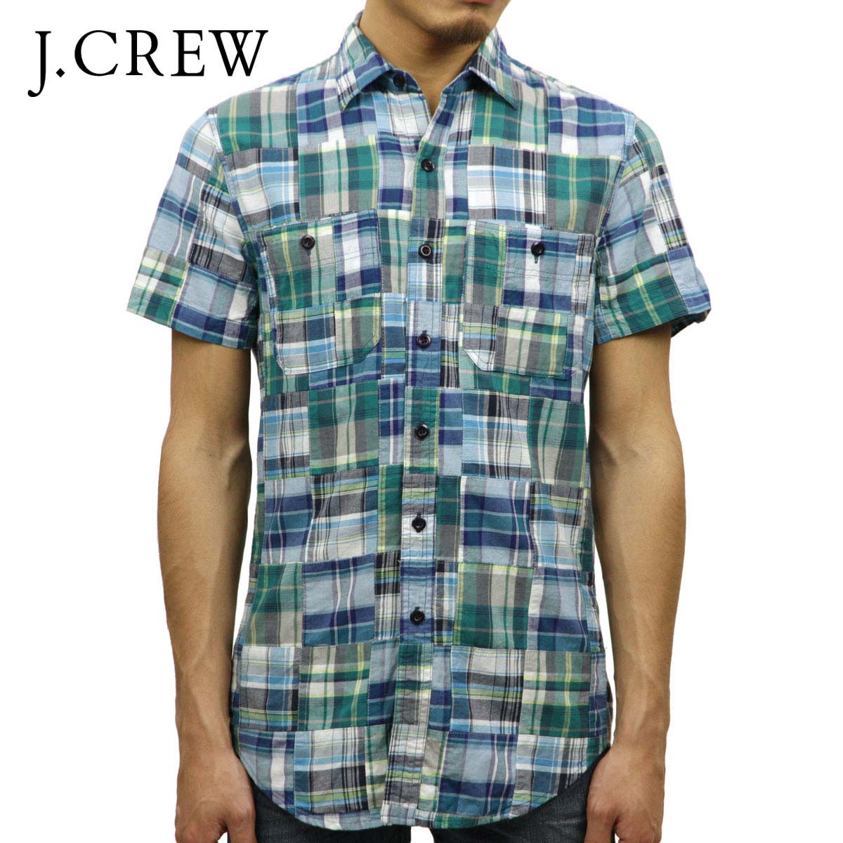 ジェイクルー シャツ メンズ 正規品 J.CREW 半袖シャツ SHORT-SLEEVE PATCHWORK IN SUMMER PLAID D20S30 クリスマス プレゼント ラッピング ジェイクルー シャツ メンズ 正規品 J.CREW 半袖シャツ SHORT-SLEEVE