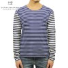 スコッチアンドソーダ ロンT メンズ 正規販売店 SCOTCH＆SODA 長袖Tシャツ Mix and match yarn dyed boat neck breton 50302 A D15S25|