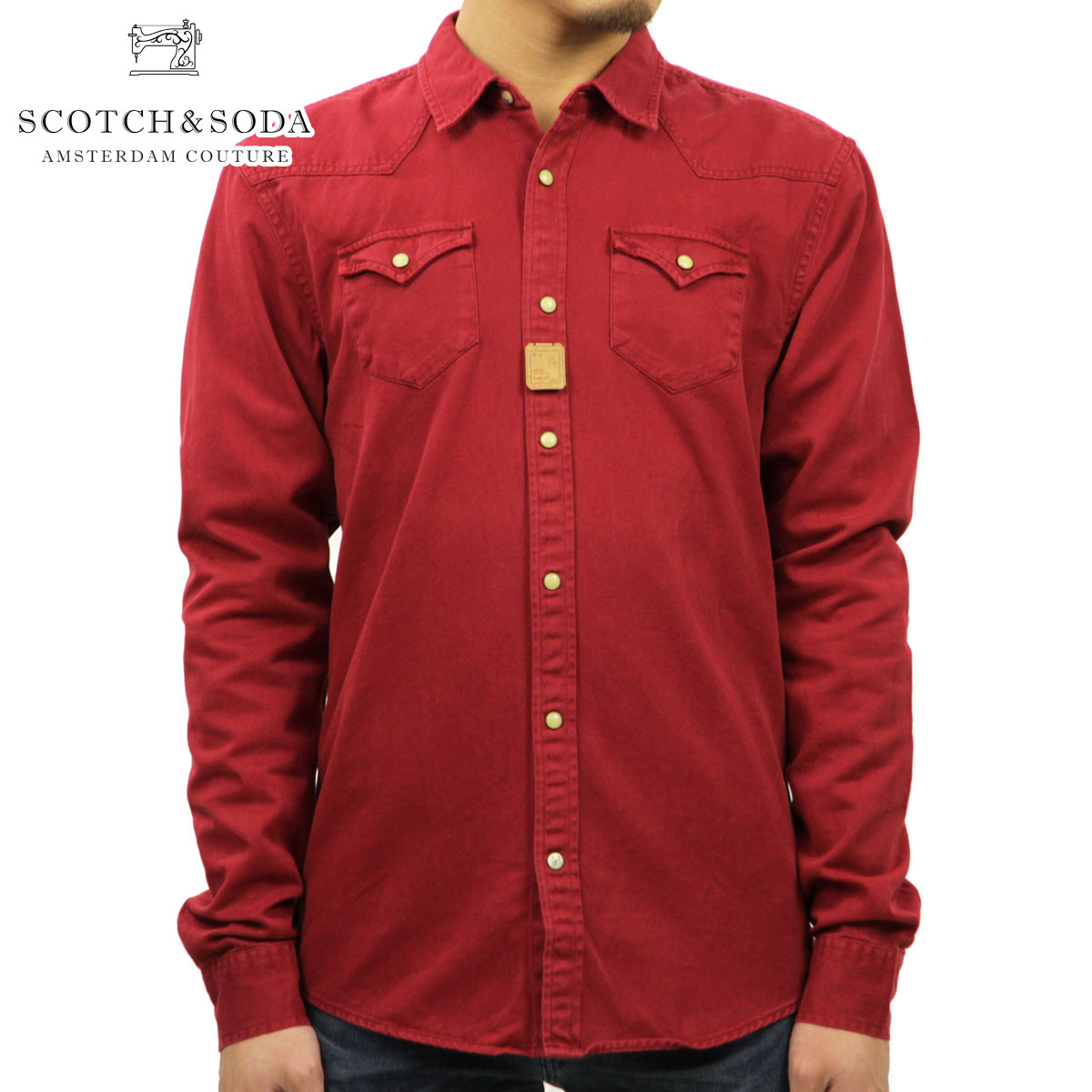 スコッチアンドソーダ シャツ メンズ 正規販売店 SCOTCH&SODA 長袖シャツ Garment dyed western shirt 20310 32 A39B B1C C1D D6E E11F 父の日 2022-RECOLLECTION ( レコレクション ) ONLINE SHOP