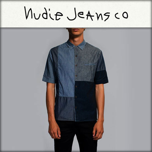 ヌーディージーンズ シャツ メンズ 正規販売店 Nudie Jeans 半袖シャツ Brody Crazy Pattern 140321 3020 B クリスマス プレゼント ラッピング ヌーディージーンズ シャツ メンズ 正規販売店 Nudie Jeans 半袖シャツ