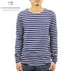 åɥ T  Ź SCOTCHSODA ĹµT Striped longsleeve tee with chestpocket and indigo collar 50001 B D00S20