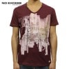 ノーエクセス Tシャツ 正規販売店 NO EXCESS 半袖Tシャツ  T-shirt s/sl , V-Neck, discharge print 340209 165 A67B B1C C1D D