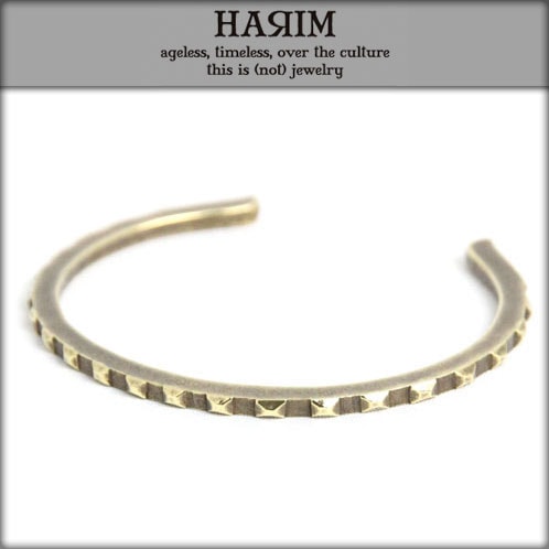 ハリム HARIM 正規販売店 バングル HARIM NAIL HEADS BANGLE BRASS