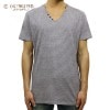 ディストレス Tシャツ 正規販売店 DSTREZZED 半袖Tシャツ  V-neck s/s Y/D stripe melange 202192 94 A90B B1C C1D D1E E02F|ME