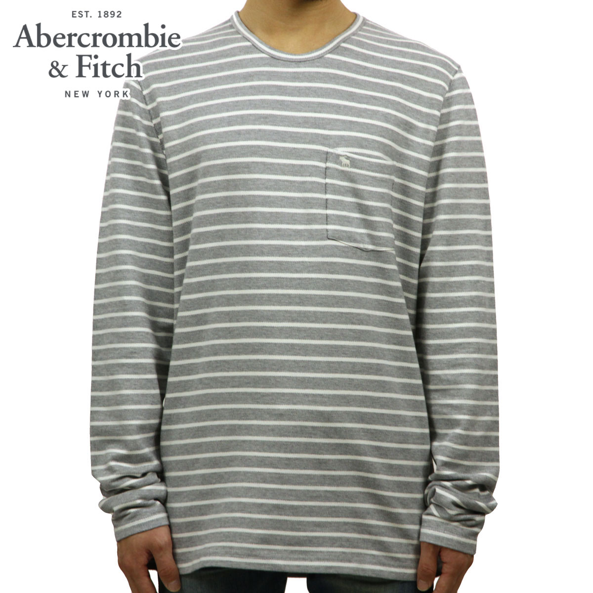 アバクロ ロンt メンズ 正規品 Abercrombie Fitch 長袖tシャツ Stripe Knit Tee 124 236 1357 023 D00s Abercrombie Fitch アバクロ Recollection レコレクション Online Shop