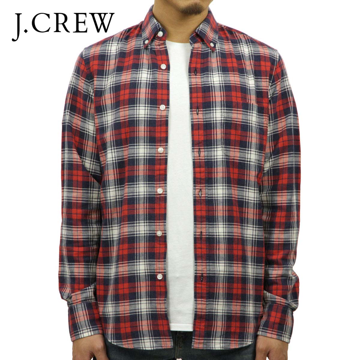 ジェイクルー シャツ メンズ 正規品 J.CREW 長袖シャツ PLAID HOMESPUN