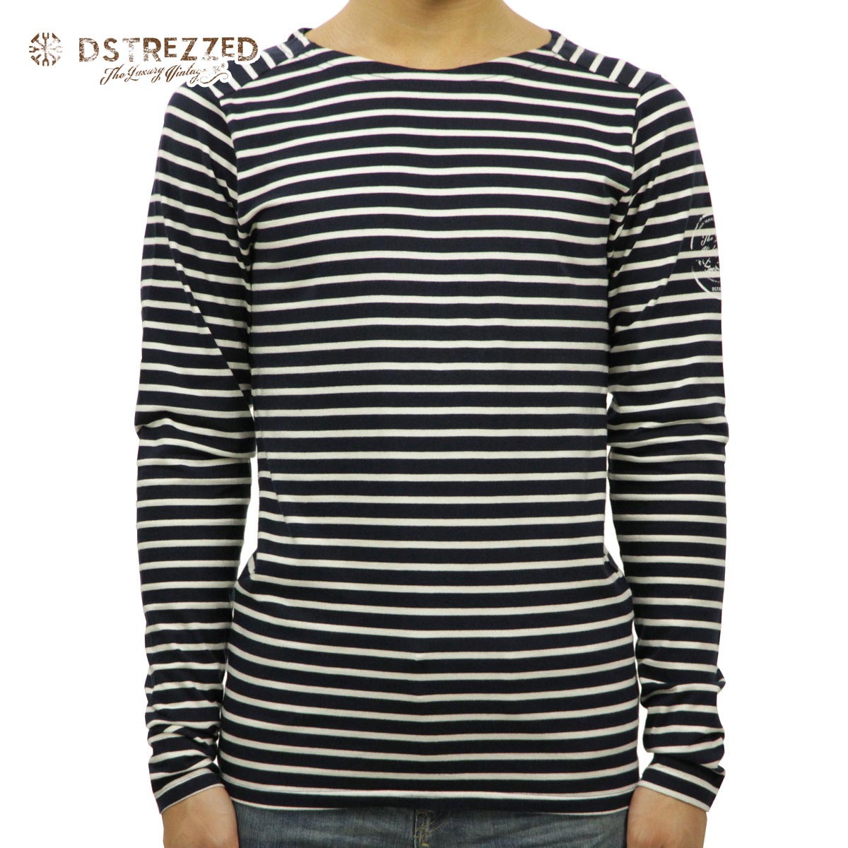 ディストレス ロンT メンズ 正規販売店 DSTREZZED 長袖Tシャツ Crew l/s Y/D stripe 202216 83 D00S20 クリスマス プレゼント ラッピング ディストレス ロンT メンズ 正規販売店 DSTREZZED 長袖Tシャツ Crew l