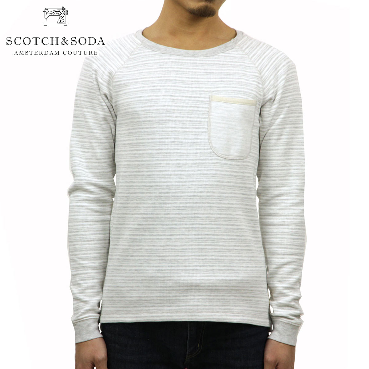 スコッチアンドソーダ スウェット メンズ 正規販売店 SCOTCH＆SODA トレーナー  Alone Long Sleeve Tee 100066 A1 D00S20 クリスマス プレゼント ラッピング スコッチアンドソーダ スウェット メンズ 正規販売店 SCOTCH＆SODA