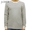 롼 T   J.CREW ĹµT LONG-SLEEVE DECK-STRIPED TEXTURED COTTON T-SHIRT c7931 D00S20