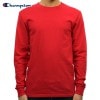 チャンピオン ロンT メンズ 正規品 CHAMPION 長袖Tシャツ L/S TEE T2229 Cotton Long Sleeve Tee W3J-TEAMREDSCARLET C logo on