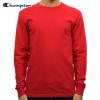 ԥ T   CHAMPION ĹµT L/S TEE T2229 Cotton Long Sleeve Tee W3J-TEAMREDSCARLET C logo on left sleeve D00S20