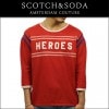 スコッチアンドソーダ Tシャツ メンズ 正規販売店 SCOTCH＆SODA 七部袖Tシャツ 3/4  VINTAGE SPORTS T-SHIRT 134298 18 COMBO B A39B B1C