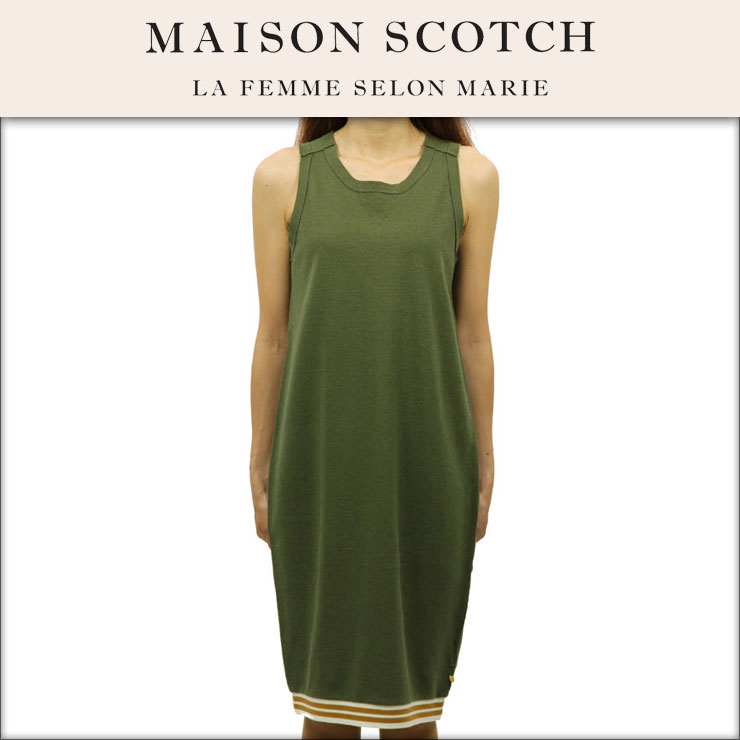 メゾンスコッチ MAISON SCOTCH 正規販売店 レディース ワンピース RAW EDGE DETAILS SWEAT DRESS 137423 15 ARMY D00S15 クリスマス プレゼント ラッピング メゾンスコッチ MAISON SCOTCH 正規販売店 レディース ワンピース RAW