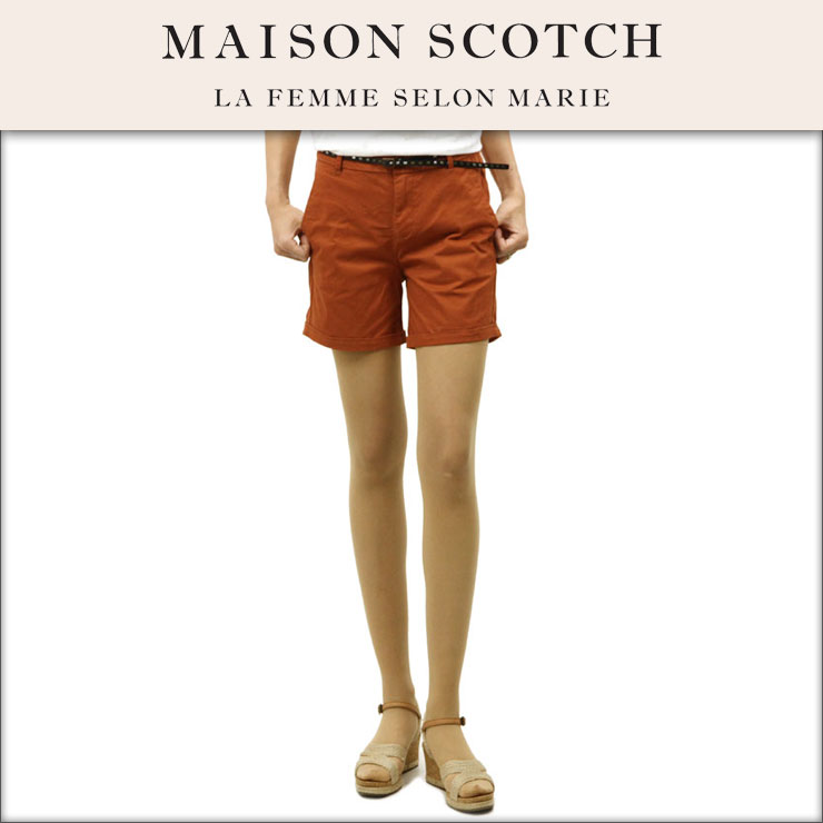20%OFFセール 【販売期間 12/13 0:00〜12/19 9:59】 メゾンスコッチ MAISON SCOTCH 正規販売店 レディース ショートパンツ STRETCH CHINO SHORT 137002 1178 CLAY クリスマス プレゼント ラッピング 000000019663.jpg