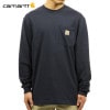 カーハート ロンT メンズ 正規品 CARHARTT 長袖Tシャツ WORKWEAR POCKET LONG-SLEEVE T-SHIRT K126 NVY NAVY A11B B1C C1D D2E
