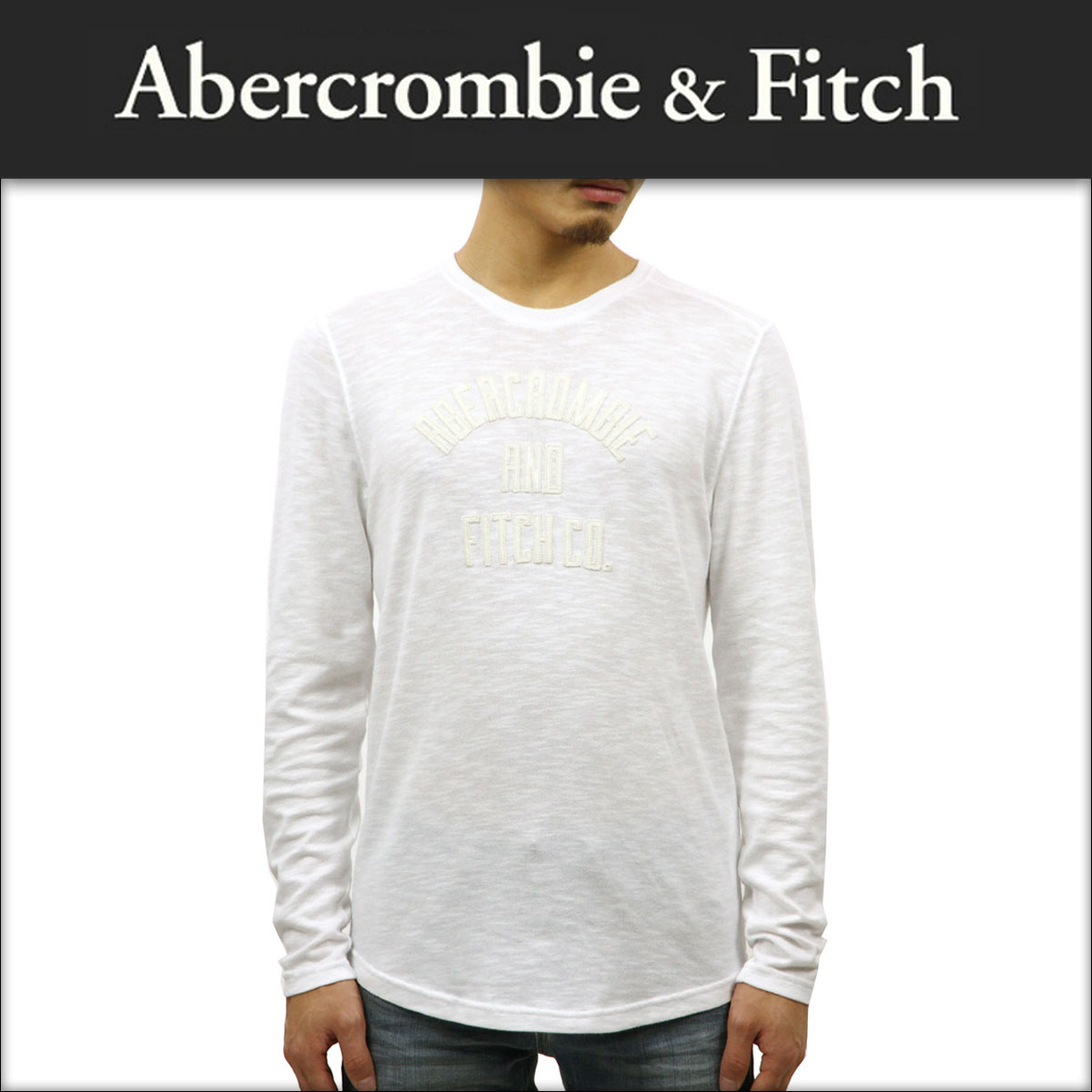 本物正規◆アバクロ◆長袖Tシャツ 背面ビッグロゴ■S■2521-200■紺■新品 アバクロンビー＆フィッチ(Abercrombie＆Fitch) 長袖 メンズTシャツ