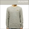 Ρ T  Ź NO EXCESS ĹµT R-NECK MELANGE STRIPE LONG SLEEVE TEE 120702 168 MILK