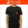 ポーラー POLER 正規販売店 メンズ 半袖ポケットTシャツ FURRY HEART POCKET TEE 21230001-BLK BLACK A79B B1C C1D D1E E13F|MEN’