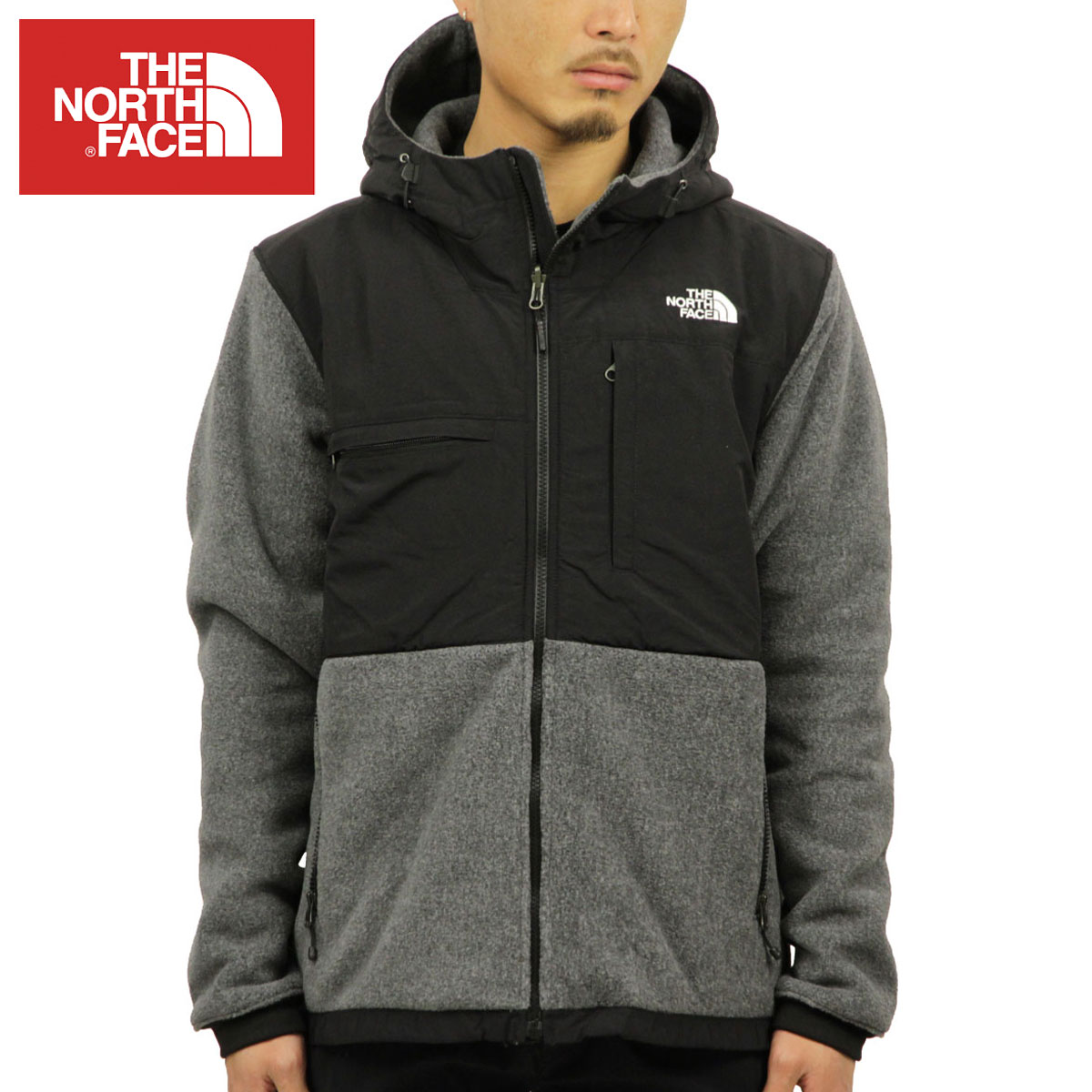 ノースフェイス THE NORTH FACE 正規品 メンズ フリースジャケット DENALI FLEECE HOODIE JACKET  RECYCLED CHARCOAL GREY HEATHER TNF BLACK NF0A3RVU MA9 A14B B1C C1D D4E  E02F THE NORTH FACE(ノースフェイス),MEN'S OUTER＆JACKET