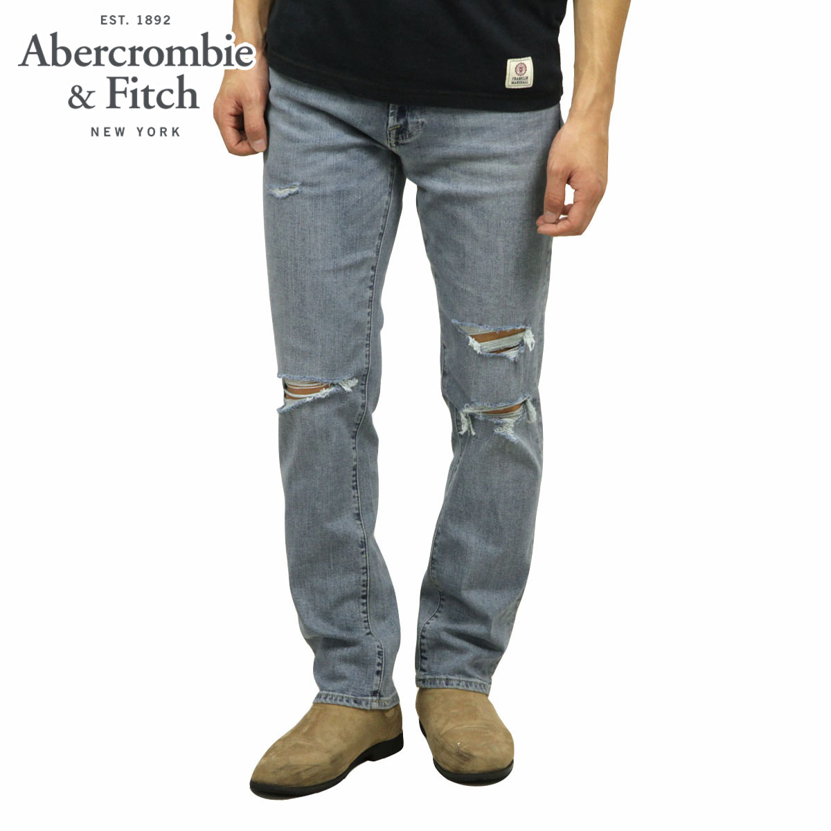 アバクロ ジーンズ メンズ 正規品 Abercrombie＆Fitch ストレート 