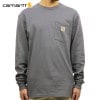カーハート CARHARTT 正規品 メンズ 長袖ポケTシャツ WORKWEAR POCKET LONG-SLEEVE T-SHIRT K126 CHR CHARCOAL A11B B1C C1D D