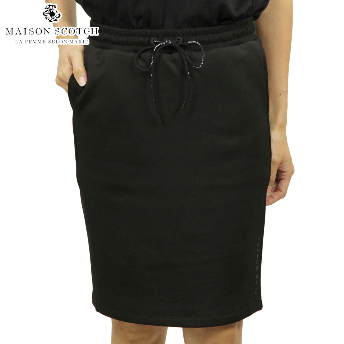 メゾンスコッチ MAISON SCOTCH 正規販売店 レディース スウェットスカート CLUB NOMADE SWEAT SKIRT 144591 08 61690 BLACK D クリスマス プレゼント ラッピング メゾンスコッチ MAISON SCOTCH 正規販売店 レディース スウェット