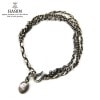 ϥ HARIM ͥå쥹 ֥쥹å HARIM TRIPLE CHAIN NECKLACE/BRACELET HRC014 SILVER 925 OXIDIZED BLACK A82B B3C C3D D8E E32F