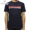 スコッチアンドソーダ SCOTCH＆SODA 正規販売店 メンズ クルーネック 半袖ロゴTシャツ SPORTY LOGO ARTWORK CREWNECK TEE 149030 0002 NIGHT 