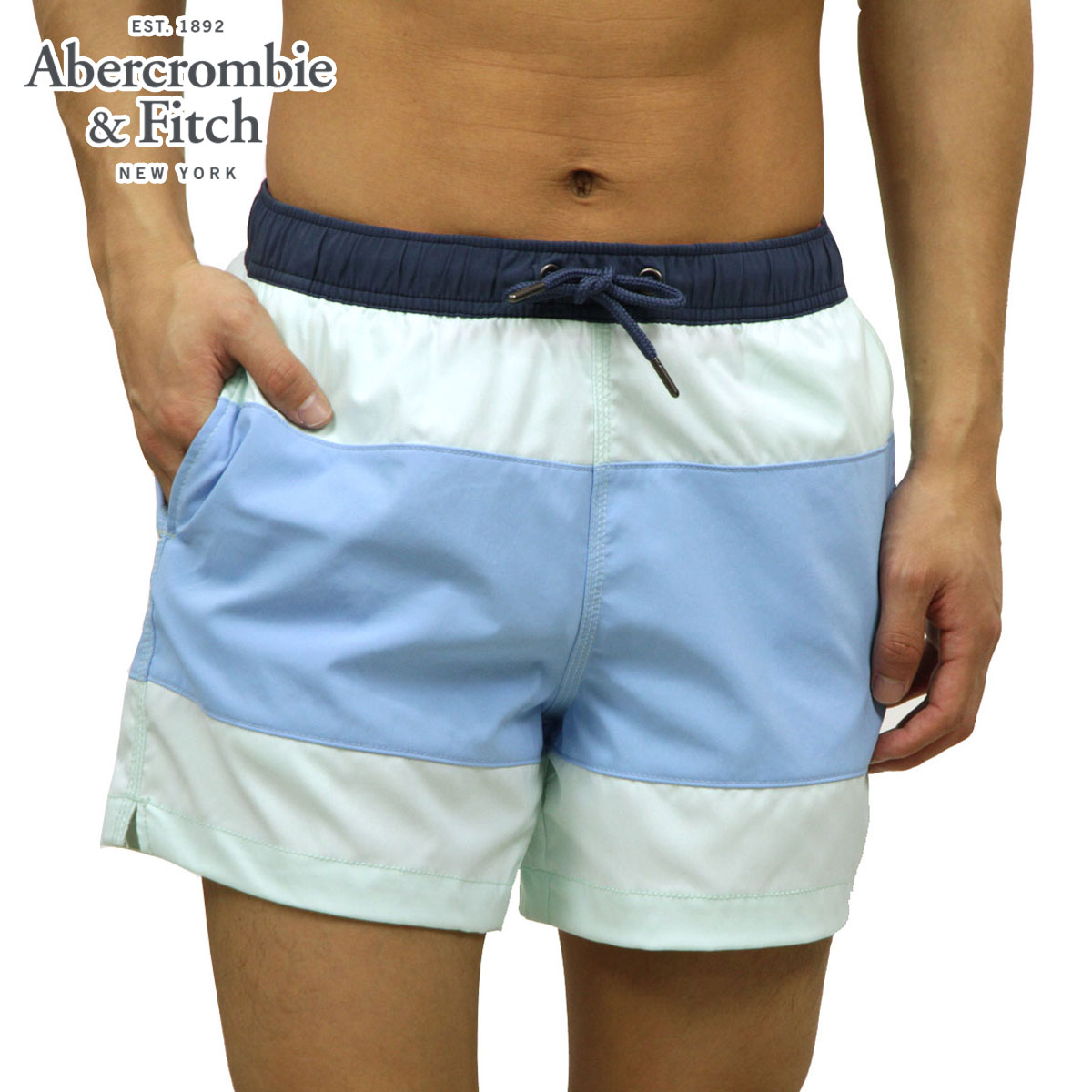 アバクロ 水着 メンズ 正規品 Abercrombie Fitch スイムパンツ トランクス型 ボーダー柄 Classic Trunks 5 Inseam Short Length 133 350 0629 224 A02b B1c C2d D7e E07f Abercrombie Fitch アバクロ Men S Swim Recollection レコレクション Online Shop