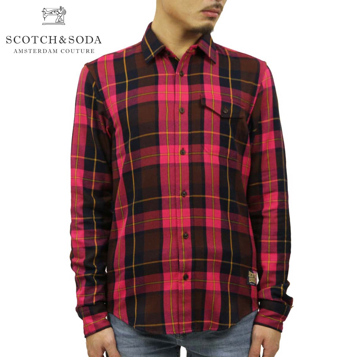 スコッチアンドソーダ シャツ メンズ 正規販売店 SCOTCH＆SODA 長袖シャツ ワークシャツ チェック柄 MULTICOLOUR CHECK SHIRT COMBO A 152157 81412 19 クリスマス プレゼント ラッピング スコッチアンドソーダ シャツ メンズ 正規販売店 SCOTCH＆SODA 長袖