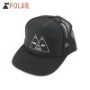 ポーラー キャップ メンズ レディース 正規販売店 POLER 帽子 VENN DIAGRAM TRUCKER MESH CAP BLACK A79B B3C C3D D4E E13F|CAP/HAT