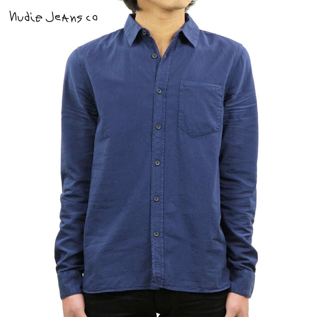 ヌーディージーンズ シャツ メンズ 正規販売店 Nudie Jeans 長袖シャツ ワークシャツ HENRY LONG SLEEVE SHIRT ODEN BLUE C28 140426 クリスマス プレゼント ラッピング 000000025068_3F4BRQM.jpg