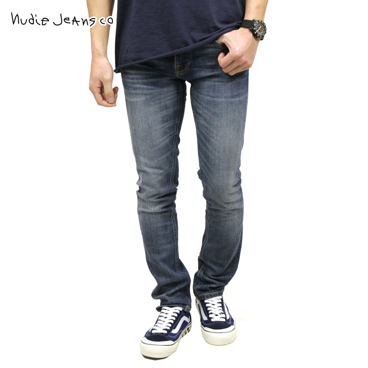 ヌーディージーンズ ジーンズ メンズ 正規販売店 Nudie Jeans グリムティム ボトムス ジーパン GRIM TIM DENIM JEANS DEEP BLACK WORN 572 1125510 クリスマス プレゼント ラッピング ヌーディージーンズ ジーンズ メンズ 正規販売店 Nudie Jeans グリム