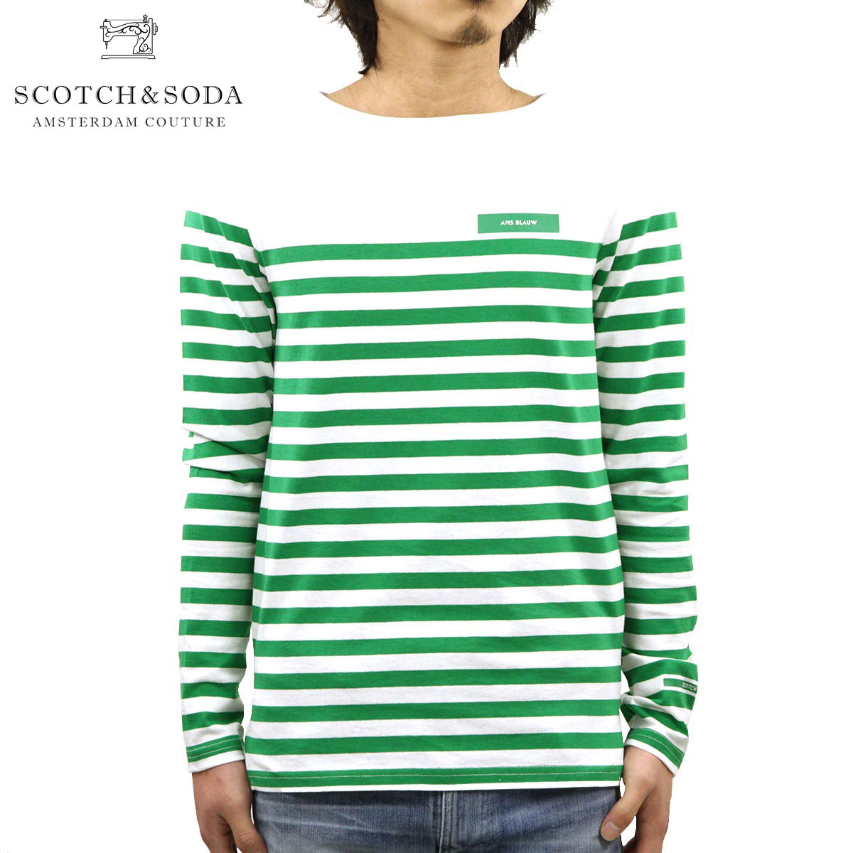 スコッチアンドソーダ ロンT メンズ 正規販売店 SCOTCH＆SODA 長袖Tシャツ ボートネックTシャツ BOAT NECK ENGINEERED STIRPES LONG SLEEVE TEE 150526 83401 20 COMBO D クリスマス プレゼント ラッピング スコッチアンドソーダ ロンT メンズ 正規販売店 SCOTCH＆SODA 長袖T