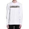 カーハート Tシャツ メンズ 正規販売店 CARHARTT WIP ロゴロンT 長袖Tシャツ LONG SLEEVE COLLEGE T-SHIRT WHITE/CAMO LAUREL I024805