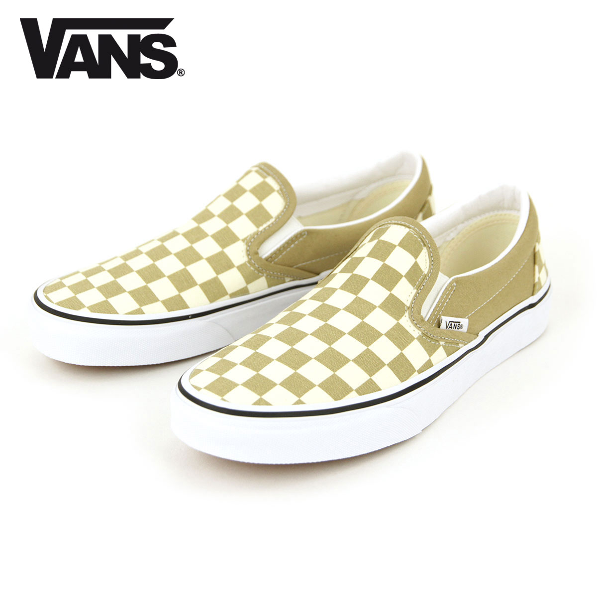 バンズ スリッポン メンズ 正規販売店 Vans シューズ チェック チェッカーボード Vans Classic Slip On Checkerboard Cornstalk True White Vn0a4bv31g9 A33b B1c C4d D2e E05f Vans バンズ Recollection レコレクション Online Shop