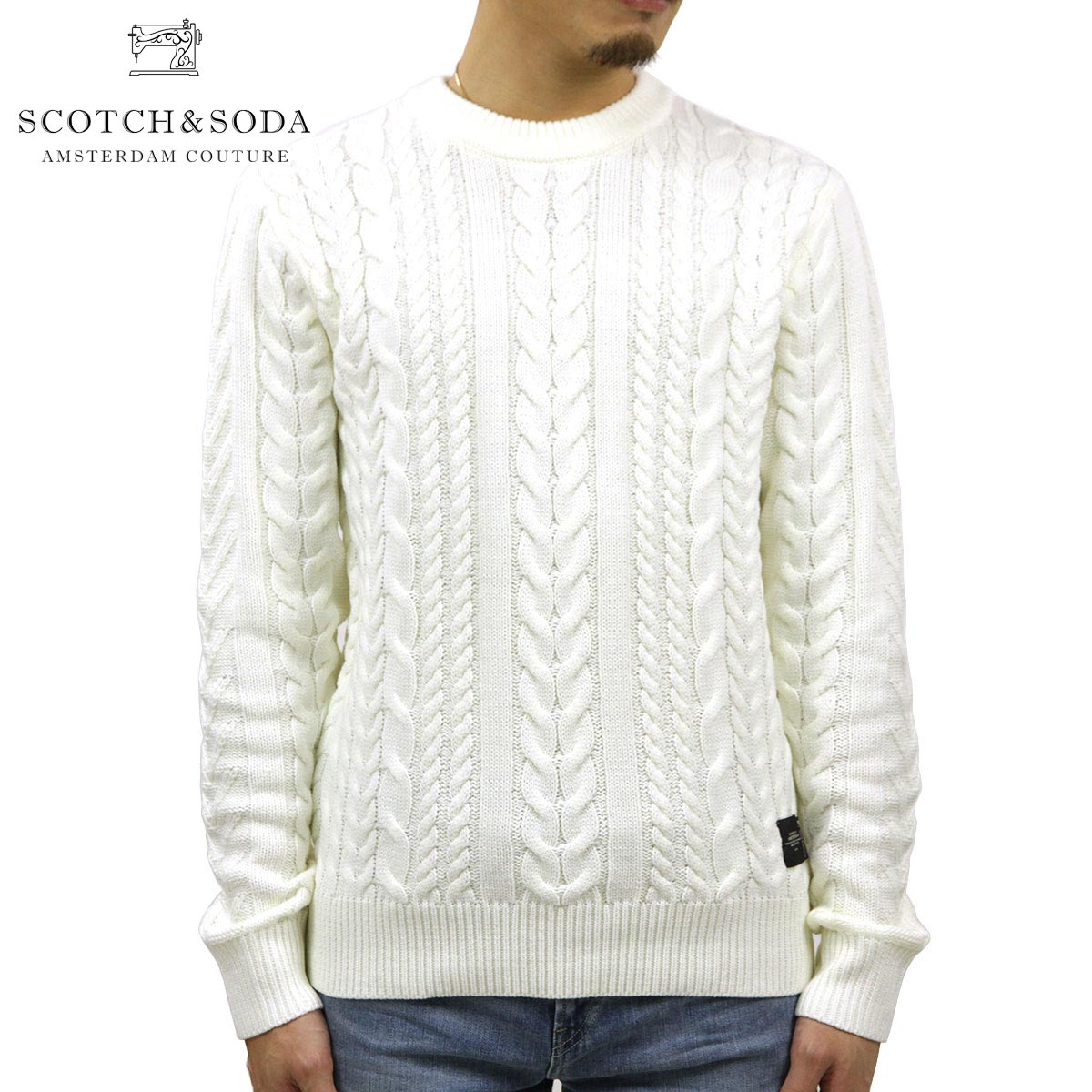 スコッチアンドソーダ セーター メンズ 正規販売店 SCOTCH＆SODA クルーネックセーター SEASONAL MONSANTO CREWNECK M 158631 0002 25431 78 NIGHT クリスマス プレゼント ラッピング スコッチアンドソーダ セーター メンズ 正規販売店 SCOTCH＆SODA