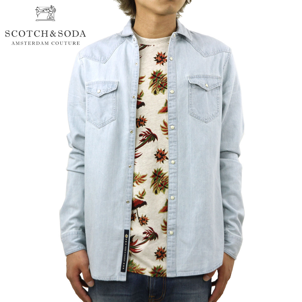 スコッチアンドソーダ シャツ メンズ 正規販売店 SCOTCH＆SODA 長袖 