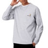 ϡ T   CARHARTT WIP ĹµT LONG SLEEVE AMERICAN SCRIPT T-SHIRT ASH HEATHER I025712 AB0B B1C C1D D2E E02F