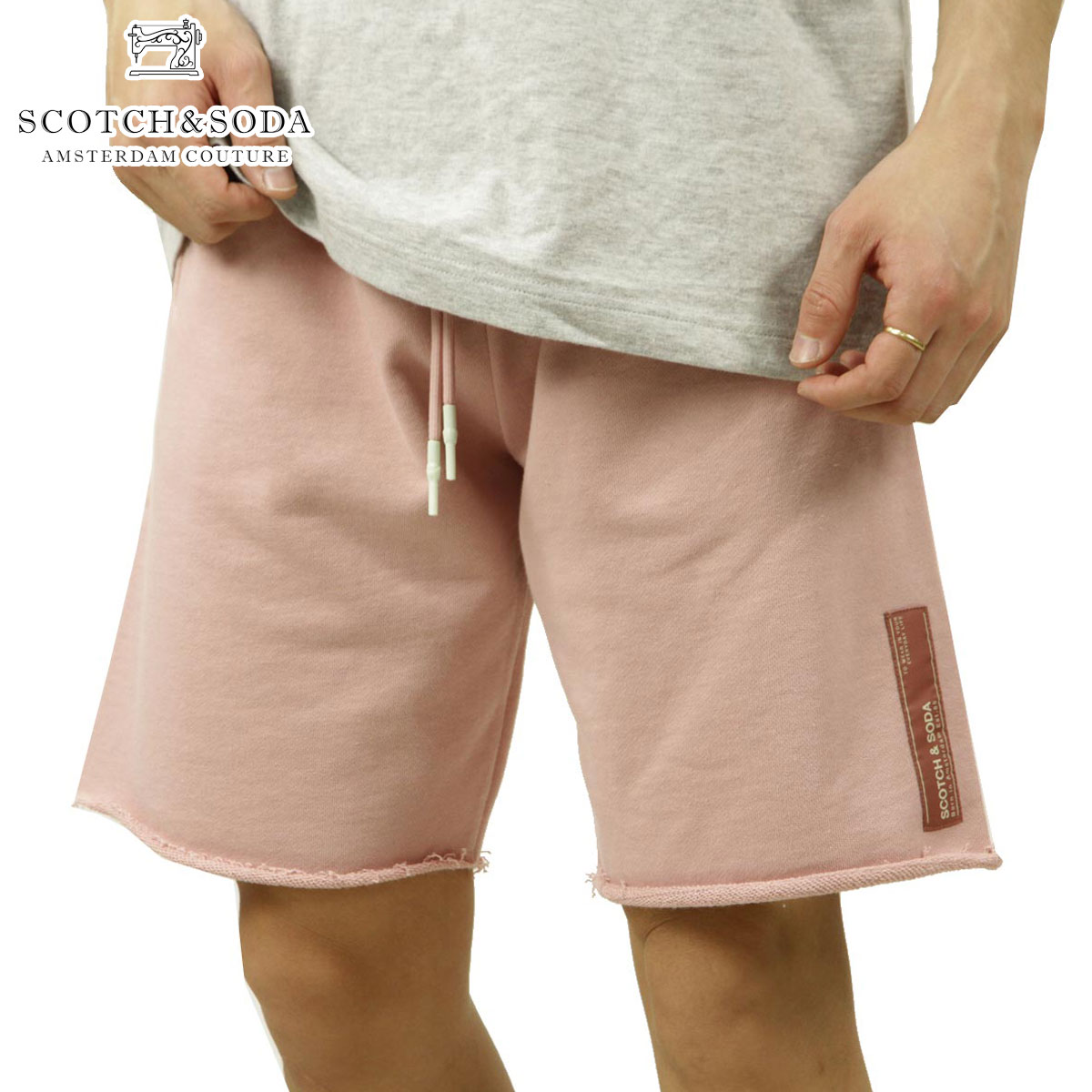 スコッチアンドソーダ ボトムス メンズ 正規販売店 SCOTCH＆SODA スウェットハーフパンツ SEASONAL FIT - CLASSIC ORGANIC COTTON FELPA SHORT 160747 1139 32513 12 MAUVE クリスマス プレゼント ラッピング スコッチアンドソーダ ボトムス メンズ 正規販売店 SCOTCH＆SODA