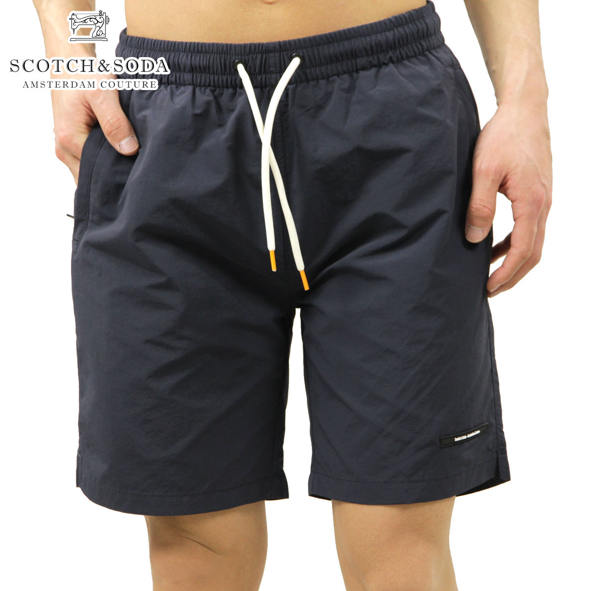 スコッチアンドソーダ 水着 メンズ 正規販売店 SCOTCH＆SODA スイムパンツ 無地 LONG LENGTH - SOLID RECYCLED NYLON SWIM SHORT PANTS 160606 0415 38605 76 GRAPHIT クリスマス プレゼント ラッピング スコッチアンドソーダ 水着 メンズ 正規販売店 SCOTCH＆SODA スイム