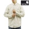 カーハート シャツ メンズ 正規販売店 CARHARTT WIP 長袖シャツ ボタンダウンシャツ LONG SLEEVE MADISON SHIRT MOONBEAM / BLACK I023339 