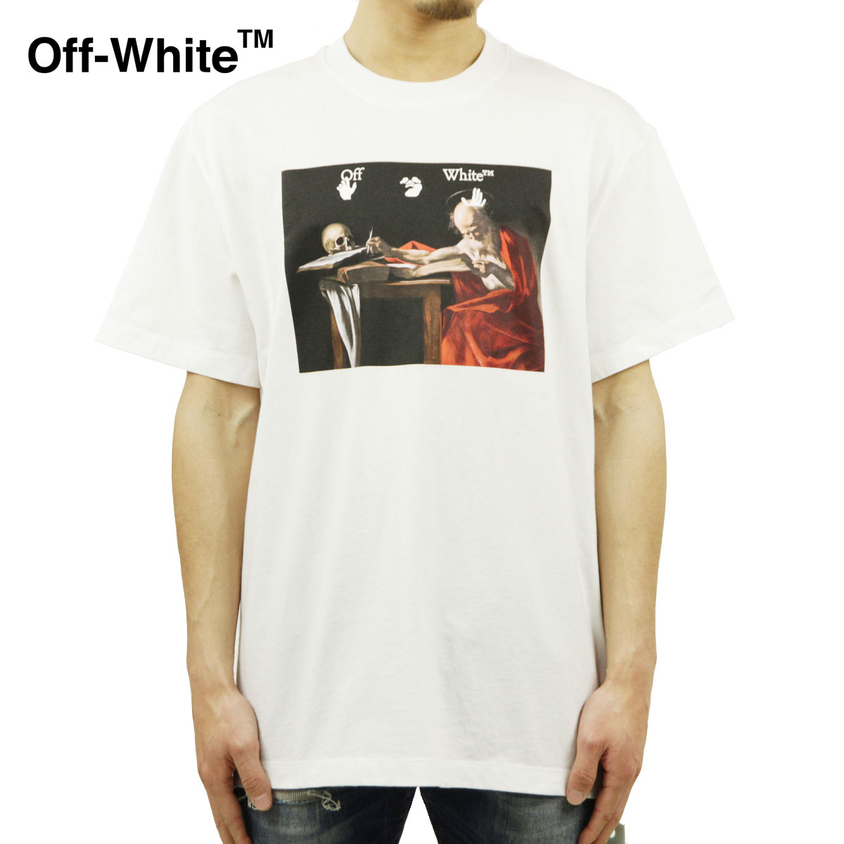 オフホワイト Tシャツ メンズ 正規品 OFF-WHITE 半袖Tシャツ バック