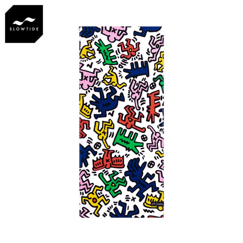   Ź SLOWTIDE ݡĥ KEITH HARING BURROWS FT FITNESS TOWEL GREY-NAVY ST854 A97B B3C CBD D0E E07F