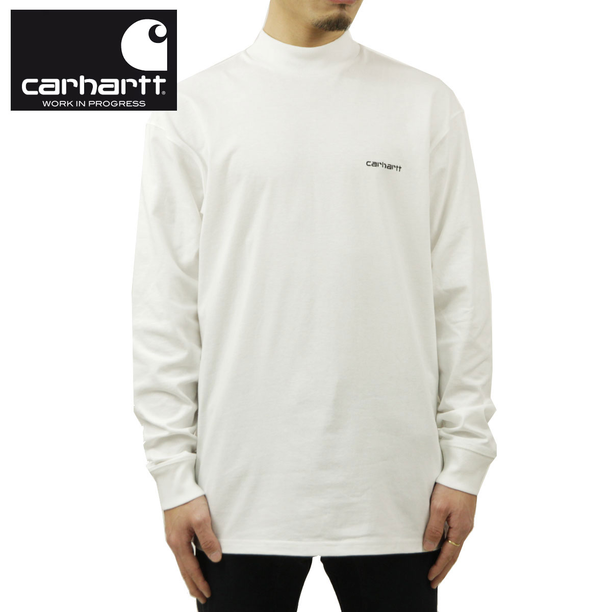 Carhartt Script モックネック Tシャツ 長袖 2色 送料込み カーハート ロンT メンズ 正規品 CARHARTT WIP 長袖Tシャツ
