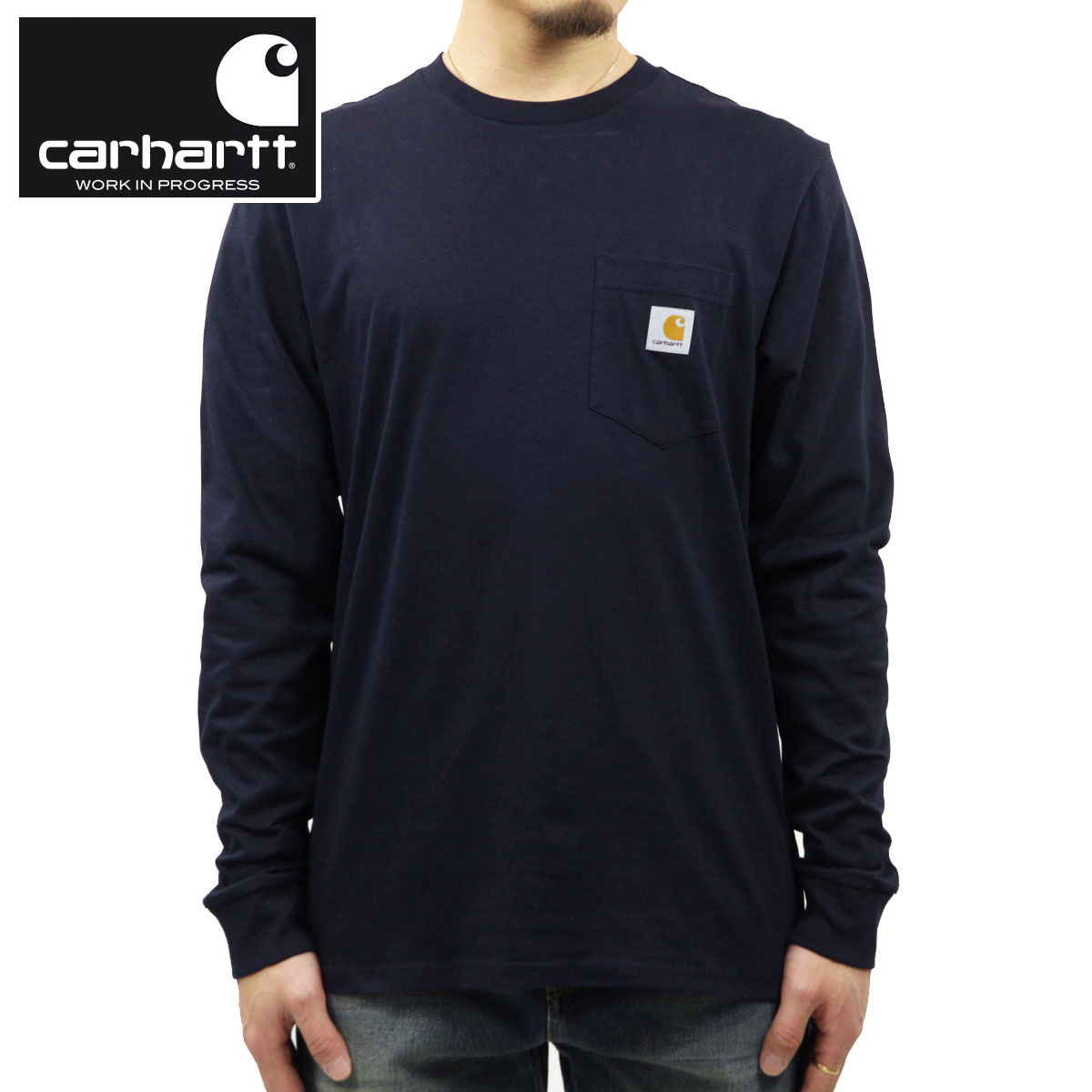カーハート ロンT メンズ 正規品 CARHARTT WIP 長袖Tシャツ ポケT L/S POCKET T-SHIRT DARK NAVY I022094 1C クリスマス プレゼント ラッピング カーハート ロンT メンズ 正規品 CARHARTT WIP 長袖Tシャツ ポケT L/S