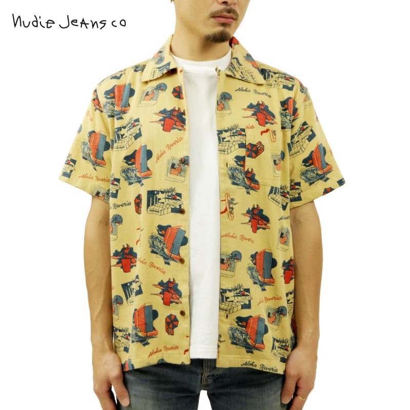 レビュー投稿で選べる特典 Nudie jeans 半袖シャツ - シャツ