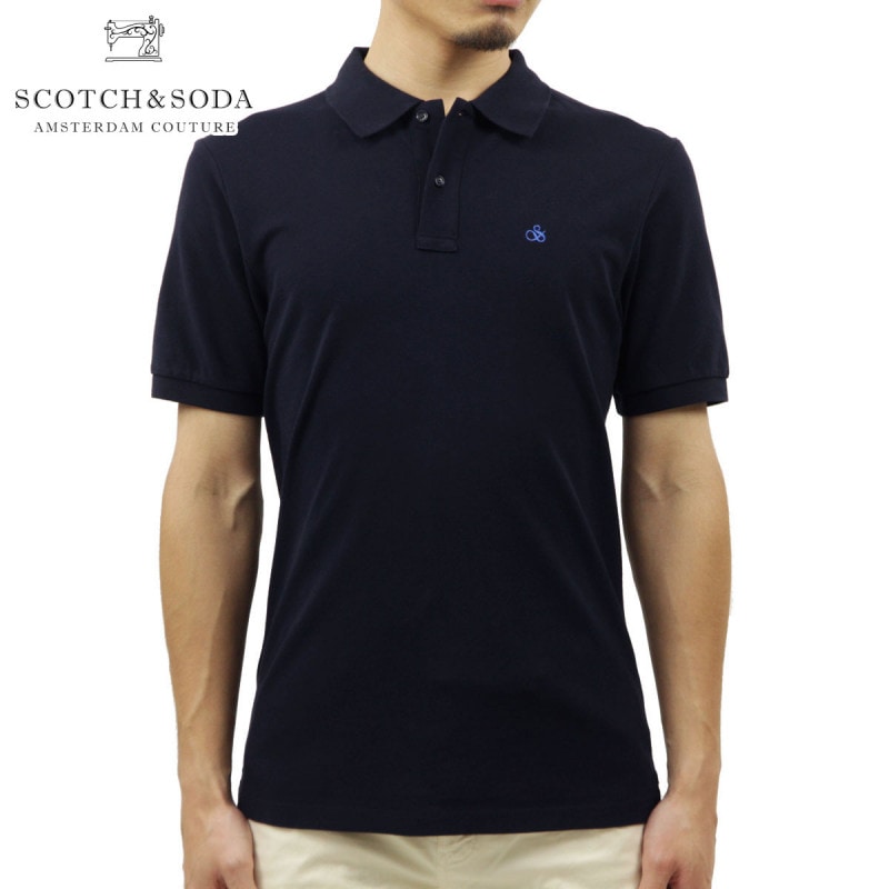 åɥ ݥ  Ź SCOTCHSODA Ⱦµݥ ԥݥ BASIC ORGANIC PIQUE POLOS SHIRT 165320 0002 54550 78 NIGHT A39B B1C C1D D3E E06F