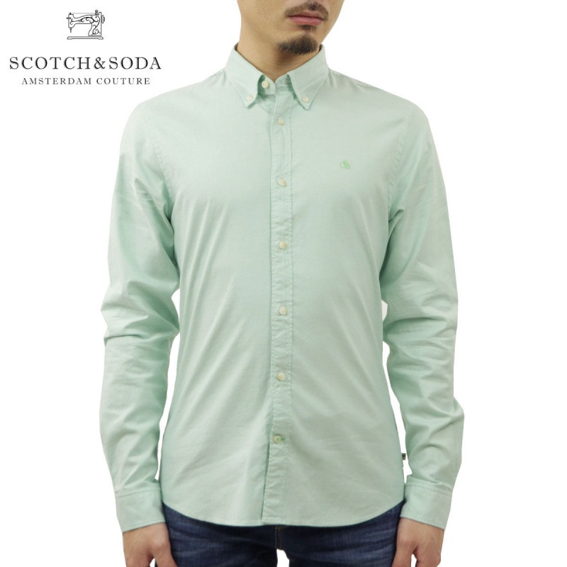スコッチアンドソーダ シャツ メンズ 正規販売店 SCOTCH＆SODA 長袖シャツ ボタンダウンシャツ SLIM FIT- OXFORD SHIRT 168642 4758 51422 52 SMASH MINT クリスマス プレゼント ラッピング 0000000276702_JtNbCt9.jpg