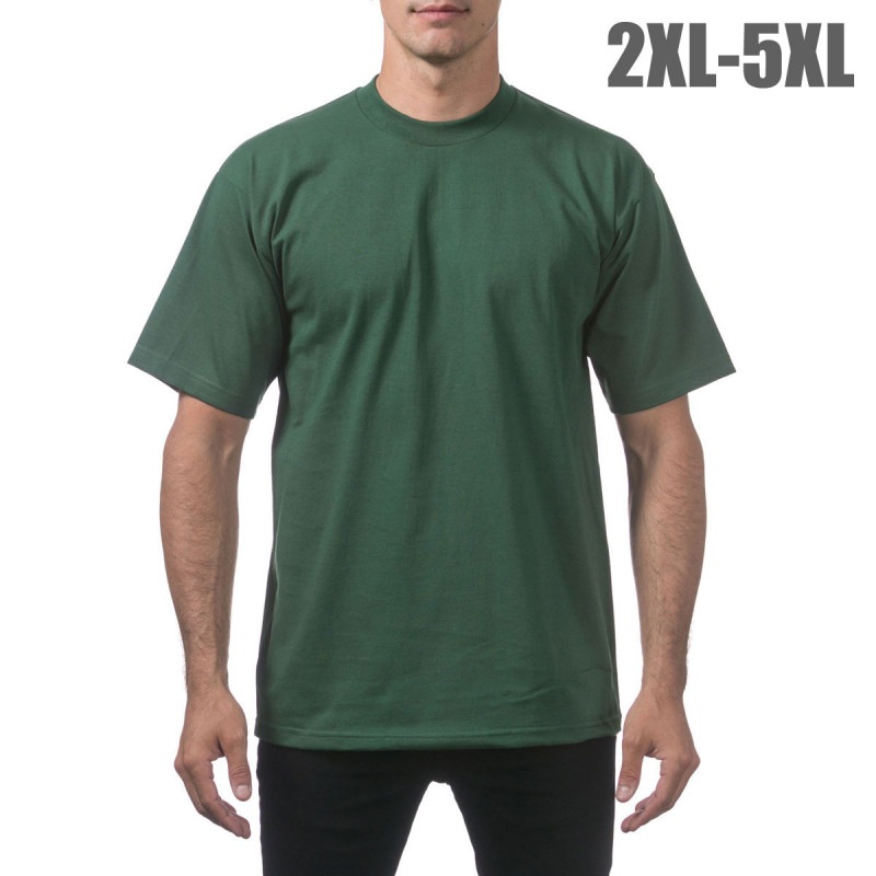 ץ T  Ź PROCLUB ȾµT 롼ͥåT إӡ 礭 HEAVY WEIGHT COTTON SHORT SLEEVE CREW NECK T-SHIRT FOREST GREEN #101 AB6B B1C C1D D1E E08F